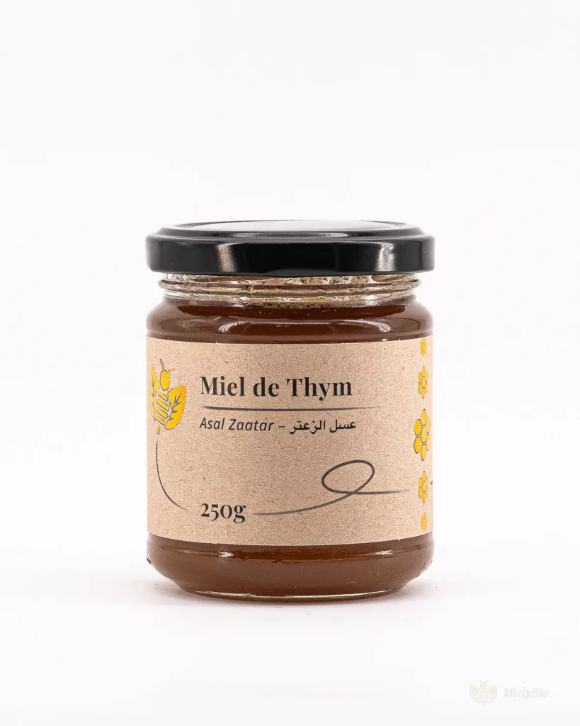 Pot De Miel De Thym Du Maroc, Riche En Antioxydants Et Aux Notes Aromatiques Intenses
